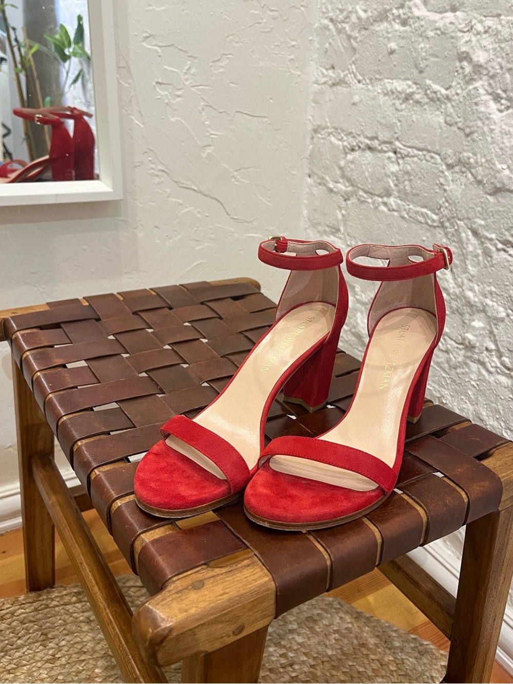 Stuart Weitzman NearlyNude block-heel sandals